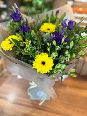 Bright Yellow and Purple
