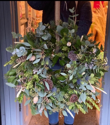Large hand made luxury wreath