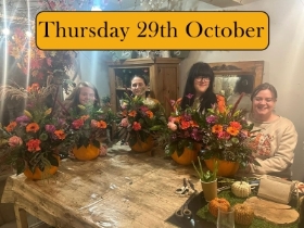 Adults pumpkin petals and Prosecco workshop 29th Oct 2026
