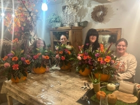 Adults pumpkin petals and Prosecco workshop 30th Oct 2026